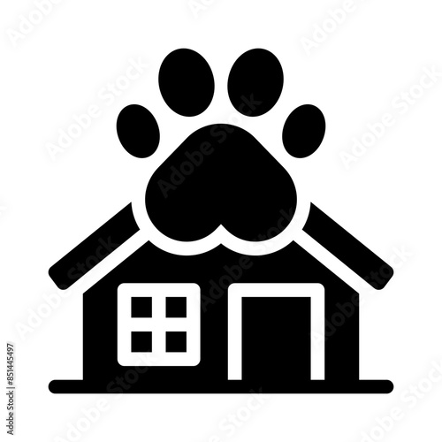 animal shelter glyph icon