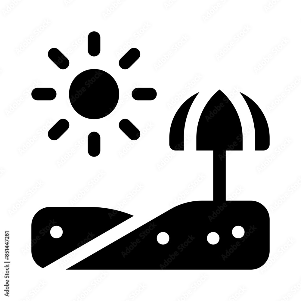beach glyph icon beach glyph icon
