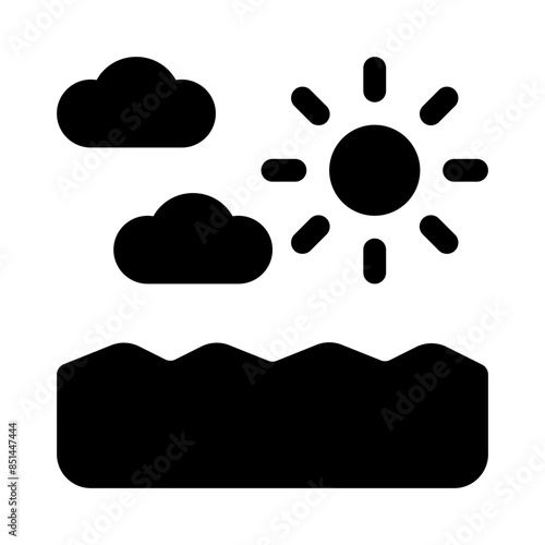 sun glyph icon
