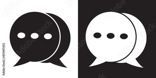 Speech bubble sign and symbol vector illustration. Chat, comment or message Speech Bubble icon.  flat style icon isolated on white background.