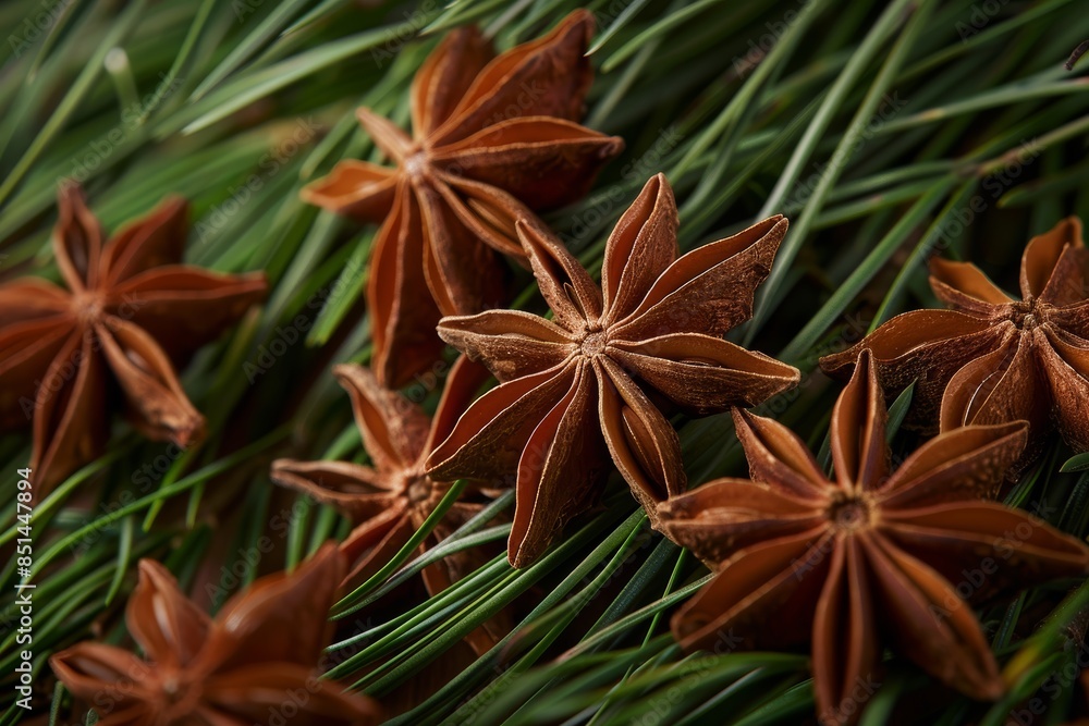 Fir branch with star anise Fir branch with star anise