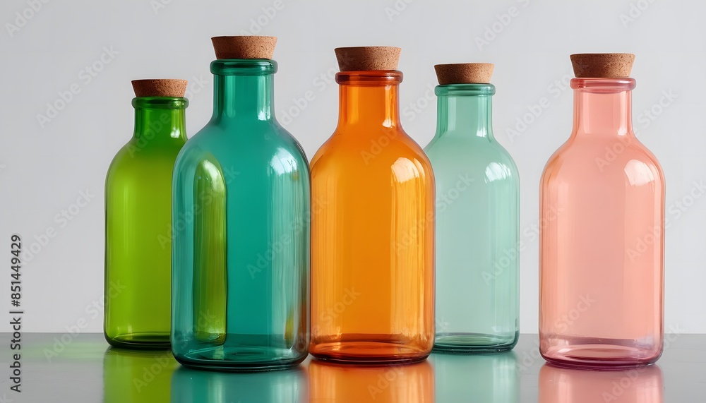 Colorful Kitchen Delight: Glass Bottles with Rainbow Effect Colorful Kitchen Delight: Glass Bottles with Rainbow Effect