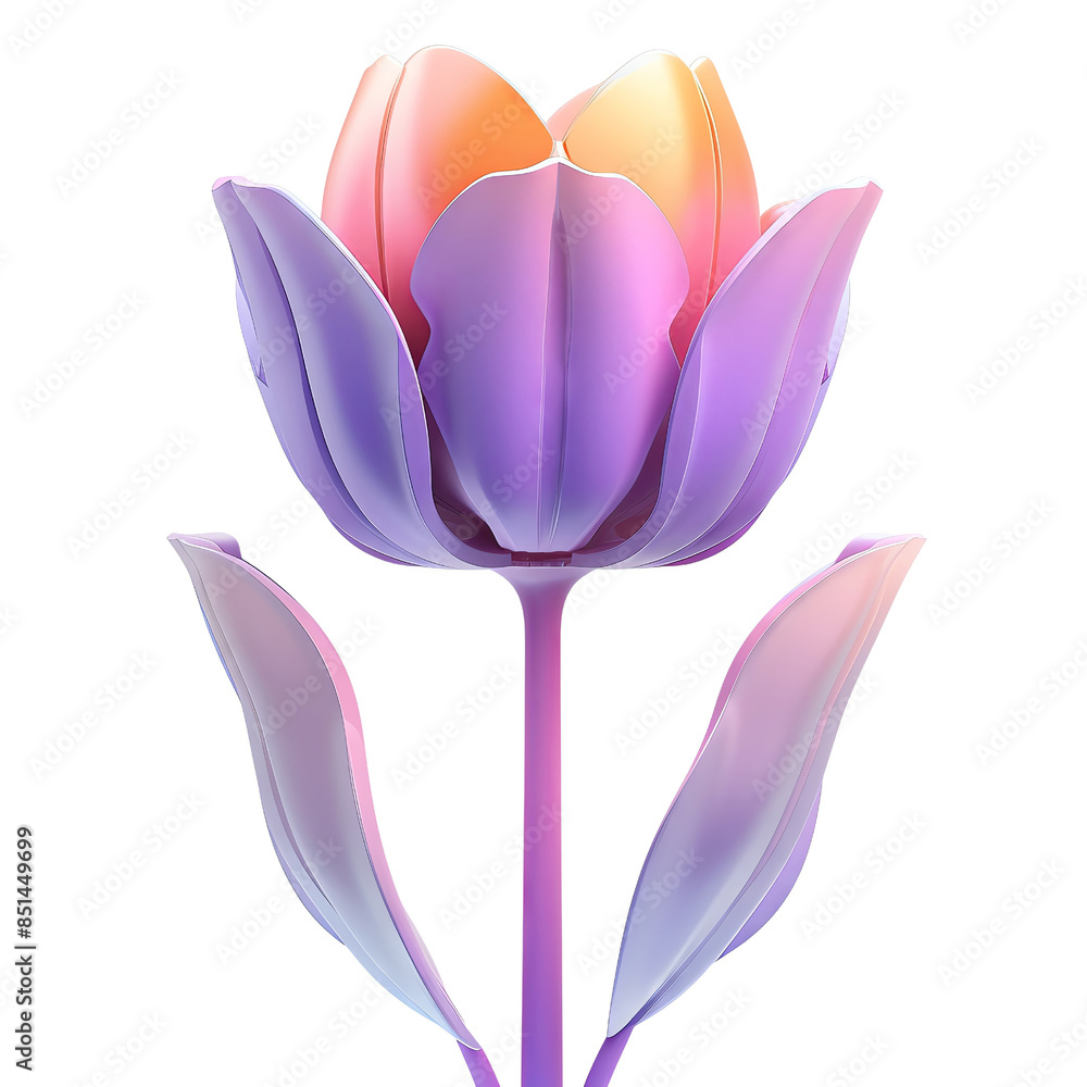 Vibrant, digitally created gradient tulip flower with colorful petals and modern design. Perfect for spring, nature, and floral-themed projects. Vibrant, digitally created gradient tulip flower with colorful petals and modern design. Perfect for spring, nature, and floral-themed projects.
