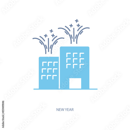 new year concept line icon. Simple element illustration. new year concept outline symbol design.