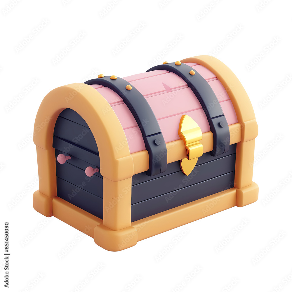 3D illustration of a colorful treasure chest. Ideal for game assets, fantasy themes, and adventure concepts. 3D illustration of a colorful treasure chest. Ideal for game assets, fantasy themes, and adventure concepts.