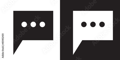 Speech bubble sign and symbol vector illustration. Chat, comment or message Speech Bubble icon.  flat style icon isolated on white background.