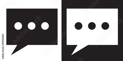 Speech bubble sign and symbol vector illustration. Chat, comment or message Speech Bubble icon.  flat style icon isolated on white background.