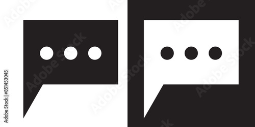 Speech bubble sign and symbol vector illustration. Chat, comment or message Speech Bubble icon.  flat style icon isolated on white background.