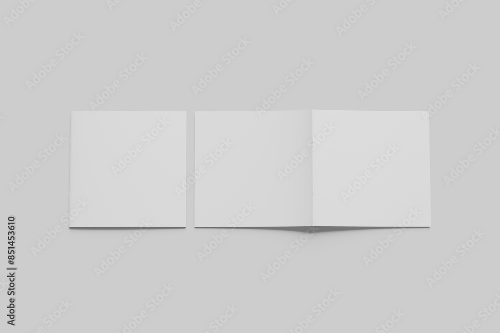 Blank Square Brochure White Blank Square Brochure White