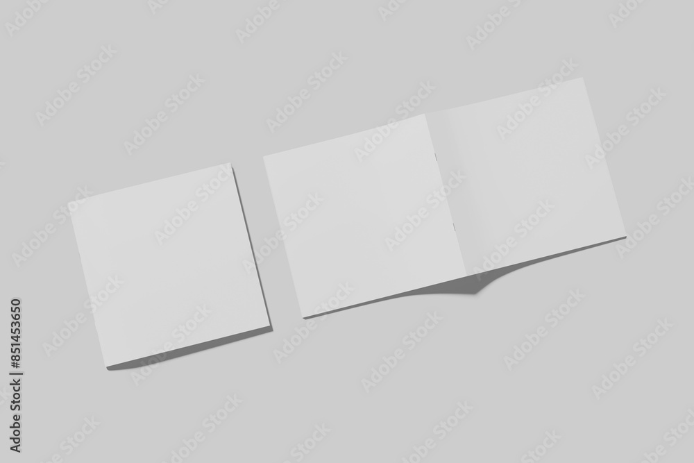 Blank Square Brochure White Blank Square Brochure White