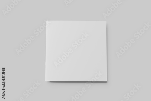 Blank Square Brochure White