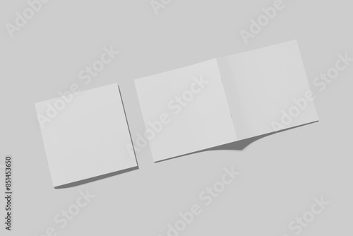 Blank Square Brochure White