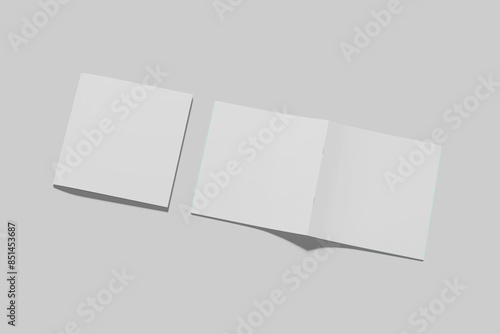 Blank Square Brochure White