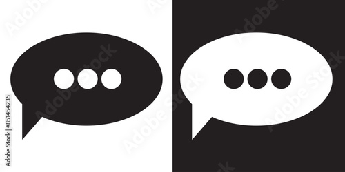 Speech bubble sign and symbol vector illustration. Chat, comment or message Speech Bubble icon.  flat style icon isolated on white background.