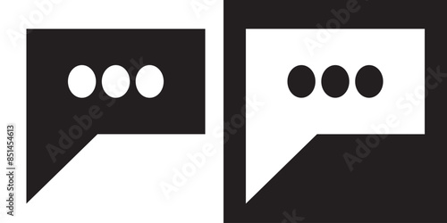 Speech bubble sign and symbol vector illustration. Chat, comment or message Speech Bubble icon.  flat style icon isolated on white background.