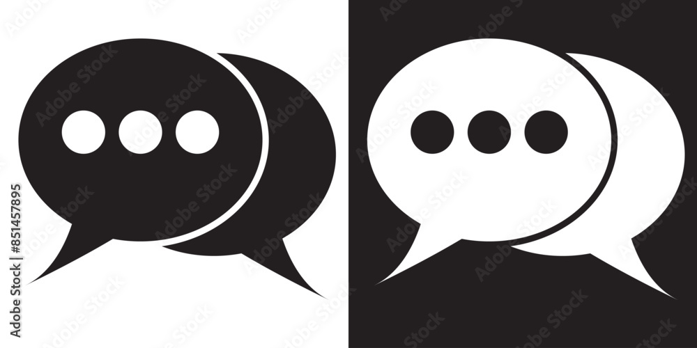 Fototapeta premium Speech bubble sign and symbol vector illustration. Chat, comment or message Speech Bubble icon. flat style icon isolated on white background.