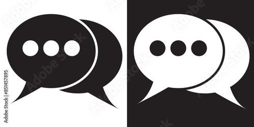 Speech bubble sign and symbol vector illustration. Chat, comment or message Speech Bubble icon.  flat style icon isolated on white background.