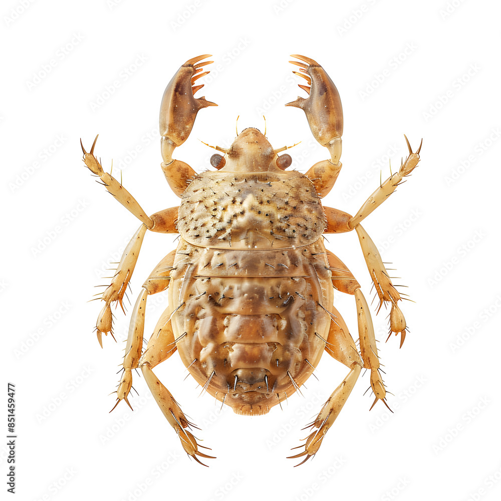 Obraz premium Mite top view isolated on white background
