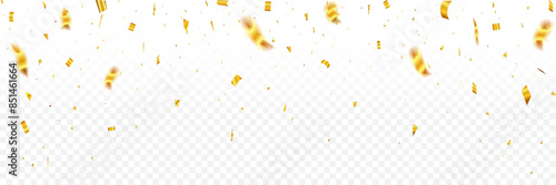 Fotografija Gold confetti falling festive decoration for your party celebration banner background