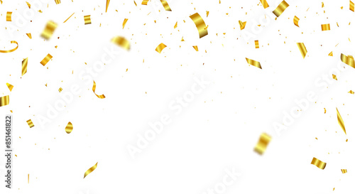 Falling vector confetti on a transparent background. luxury greeting rich card. Celebration Confetti Abstract Background. birthday, party, holiday, Celebration,