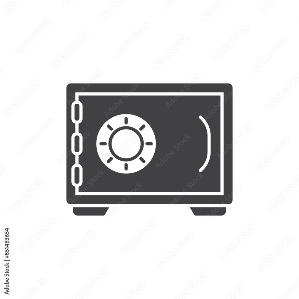 Metal bank safe icon in flat style. Money vault vector illustration on isolated background. Storage sign business concept. Metal bank safe icon in flat style. Money vault vector illustration on isolated background. Storage sign business concept.