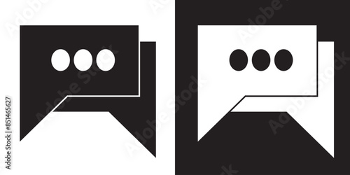 Speech bubble sign and symbol vector illustration. Chat, comment or message Speech Bubble icon.  flat style icon isolated on white background.