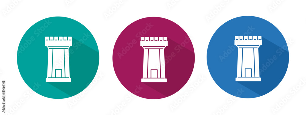 Icon for fortress vector illustration in flat. Icon for fortress vector illustration in flat.