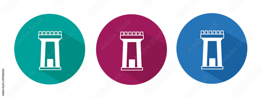 Icon for fortress vector illustration in flat. Icon for fortress vector illustration in flat.