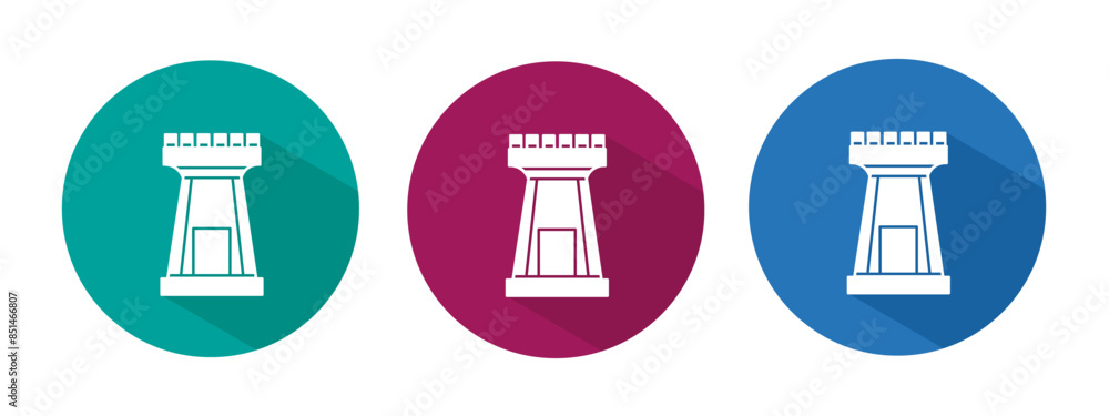 Icon for fortress vector illustration in flat. Icon for fortress vector illustration in flat.