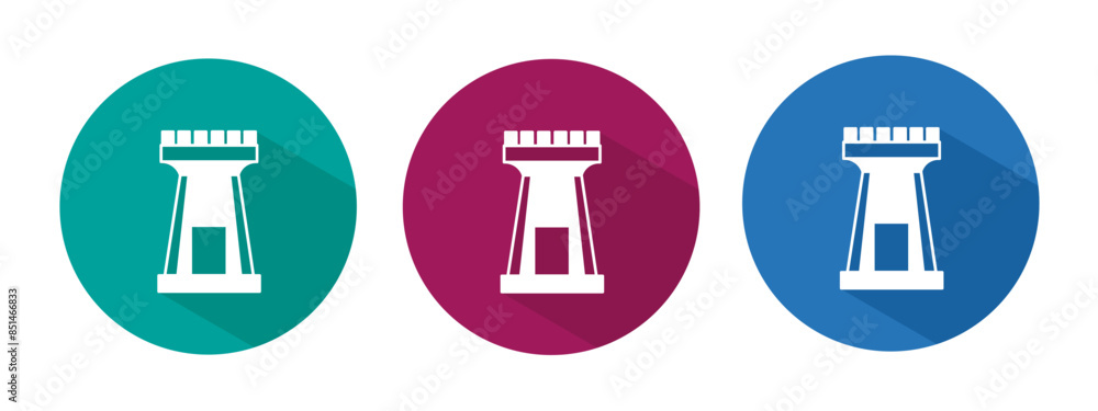 Icon for fortress vector illustration in flat. Icon for fortress vector illustration in flat.