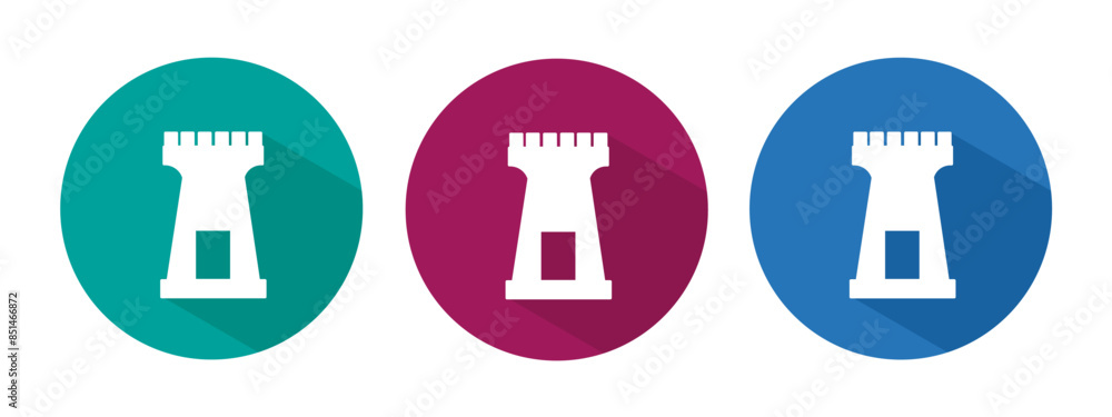 Icon for fortress vector illustration in flat. Icon for fortress vector illustration in flat.