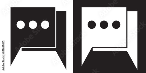 Speech bubble sign and symbol vector illustration. Chat, comment or message Speech Bubble icon.  flat style icon isolated on white background.