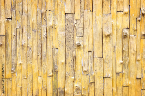 Wooden  wall made from pieces of wood scrap texture background