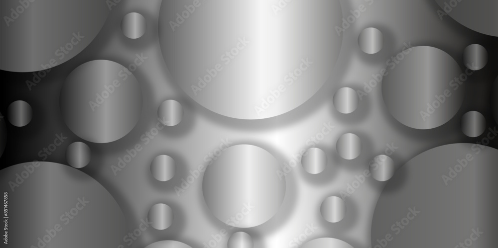 Abstract blurred silver grey bokeh background. top view, backdrop, Paper circle banner with shadows. You can use for background poster, brochure, design artwork, template, banner, wallpaper. Abstract blurred silver grey bokeh background. top view, backdrop, Paper circle banner with shadows. You can use for background poster, brochure, design artwork, template, banner, wallpaper.