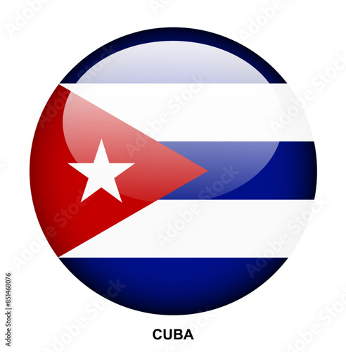 CUBA flag button on white background Free Download CUBA flag button on white background - GFXLoad