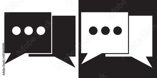 Speech bubble sign and symbol vector illustration. Chat, comment or message Speech Bubble icon.  flat style icon isolated on white background.