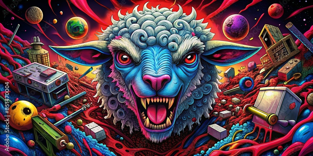 Fototapeta premium evil sheep
