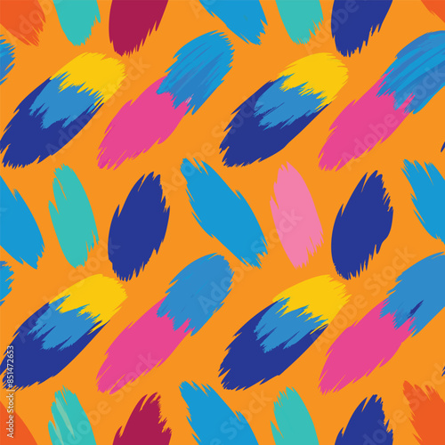 Seamless pattern with brush strokes