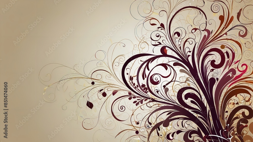 Abstract Floral Swirls Background Abstract Floral Swirls Background