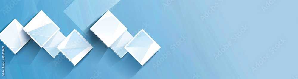 Modern clean design featuring a vector white rhombus shape frame on a blue background. This simple and flat vector graphic element is ideal for website banners, utilizing a white and light blue color Modern clean design featuring a vector white rhombus shape frame on a blue background. This simple and flat vector graphic element is ideal for website banners, utilizing a white and light blue color