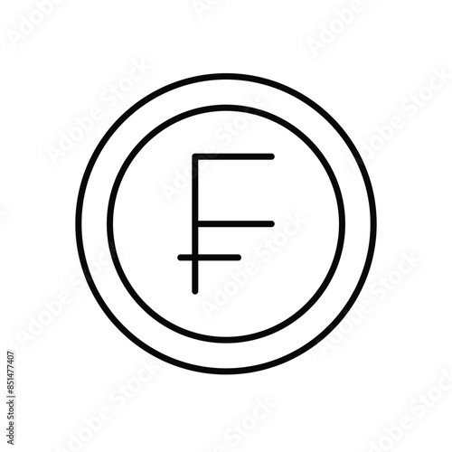 Swiss Franc vector icon