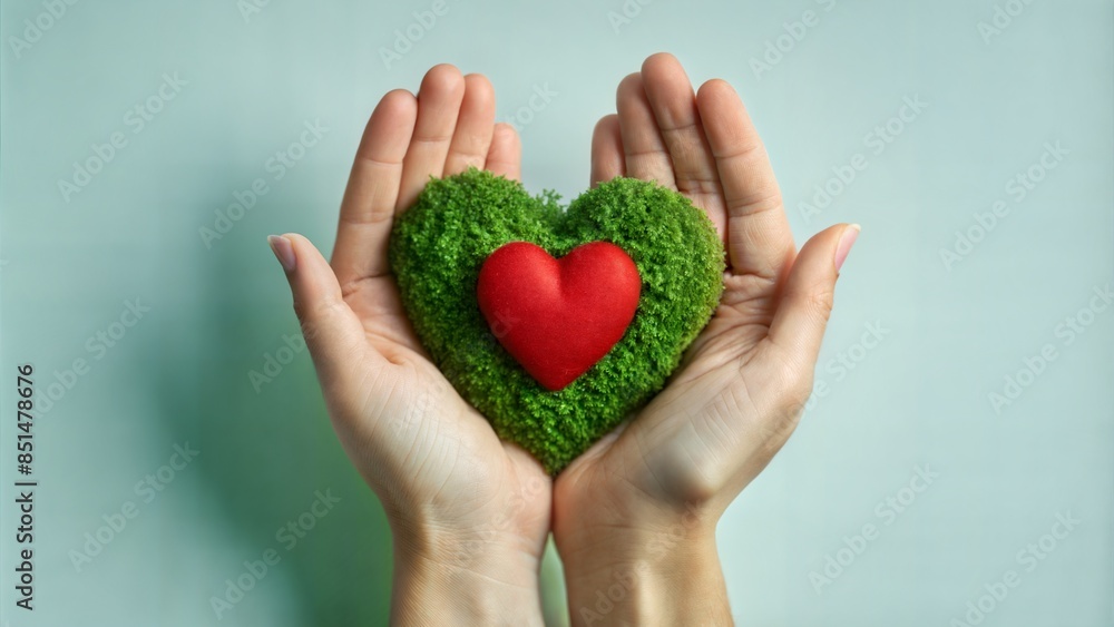 A serene image of open palms cradling a heart, conveying the themes of giving, support, and compassion. Frequently used in nonprofit and motivational campaigns. A serene image of open palms cradling a heart, conveying the themes of giving, support, and compassion. Frequently used in nonprofit and motivational campaigns.