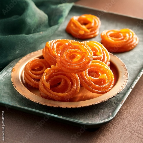 Indian special sweet food jalebi or imarti photo