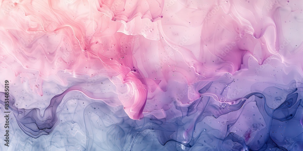 Fototapeta premium Abstract Swirling Purple and Pink Acrylic Painting