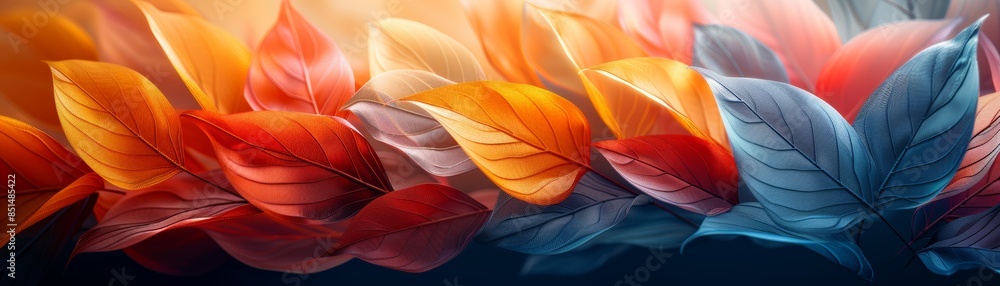 Fototapeta premium Abstract background of vibrant orange, red and blue tones.
