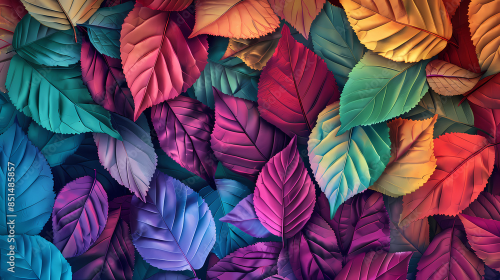 Brightly colored leaves Brightly colored leaves