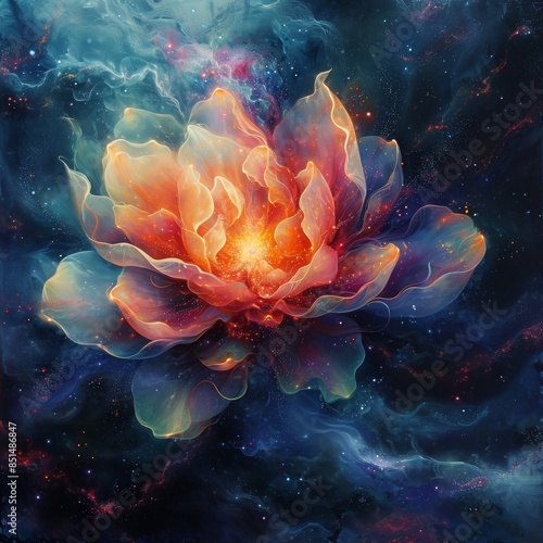 Galactic Bloom: Nebulaic Power Blossom