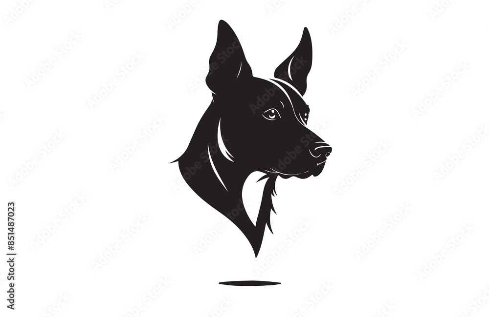 create a vector silhouette image of dog logo style create a vector silhouette image of dog logo style