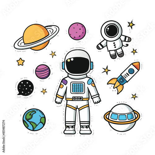 vector astronaut design collection