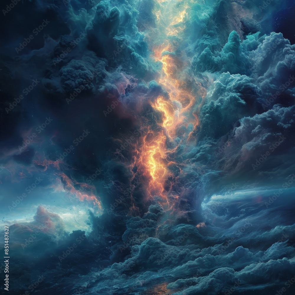 Fototapeta premium Galactic Energy Spectacle